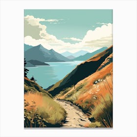 Queen Charlotte Track New Zealand 1 Hiking Trail Landscape Canvas Print