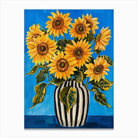 Sunflowers In A Vase 26 Canvas Print