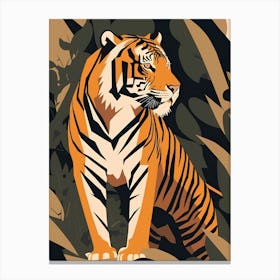 Tiger In The Jungle 3 Canvas Print