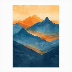 Mountains At Sunset 2 Canvas Print