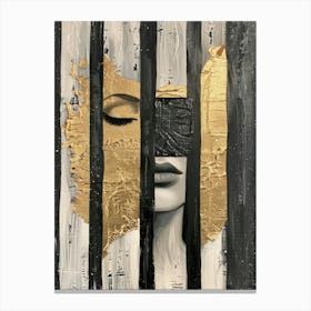 Gold And Black 51 Canvas Print