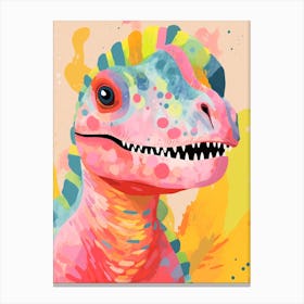Colourful Dinosaur Aucasaurus 1 Canvas Print