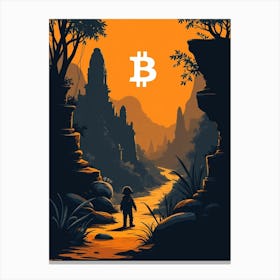 Bitcoin In The Jungle 2 Canvas Print