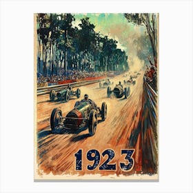 Aihrgdesign A Vintage Sports Poster For The Inaugural 24 Hour 9a712dd0 6e1b 42c2 9daf 201df069ac03 2 Canvas Print