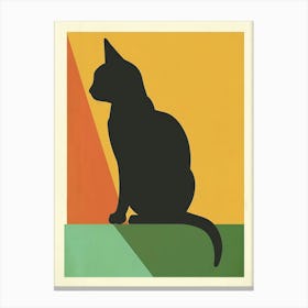 Cat Silhouette Canvas Print