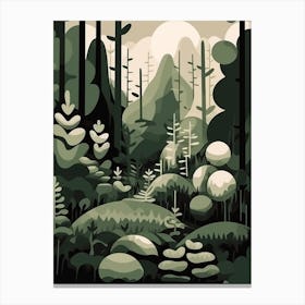 Forest Abstract Minimalist 5 Canvas Print