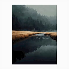 Foggy Landscape Canvas Print