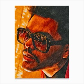 The Weeknd art paint Canvas Print