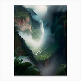 Gocta Cataracts, Peru Realistic Photograph (2) Canvas Print