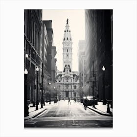 Philadelphia, Black And White Analogue Photograph 3 Canvas Print