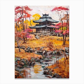 Autumn Gardens Painting Ryoan Ji Garden Japan 5 Canvas Print