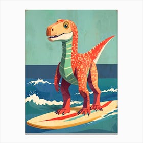 Dinosaur Surfboard Canvas Print