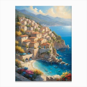 Village By The Sea 1 Canvas Print