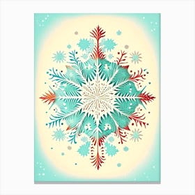 Unique, Snowflakes, Vintage Sketch 2 Canvas Print