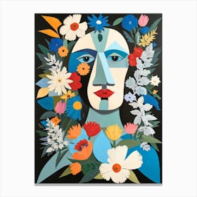 Woman With Flowers 4 Canvas Print