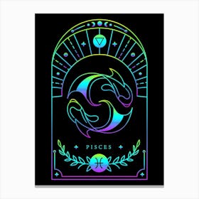 Astrology Pisces Zodiac Canvas Print