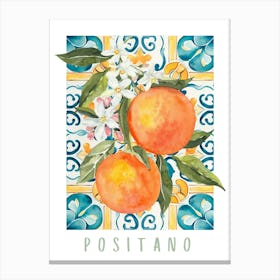 Orange Print Canvas Print