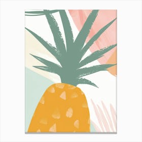 Pineapple Close Up Illustration 2 Canvas Print