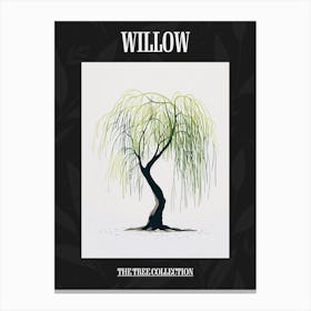 Willow Tree Pixel Illustration 2 Poster Canvas Print