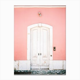 White On Pink Canvas Print