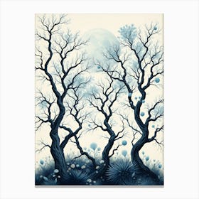 Moonlight Trees Canvas Print