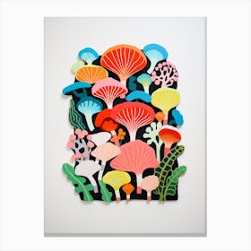Matisse Inspired Mushroom Cutout Colorful Kitchen Poster 1 Canvas Print