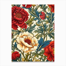 Victorian Floral Wallpaper Canvas Print