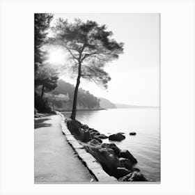 Lerici, Italy, Black And White Photography 3 Canvas Print