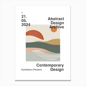 Abstract Design Archive Poster 38 Canvas Print