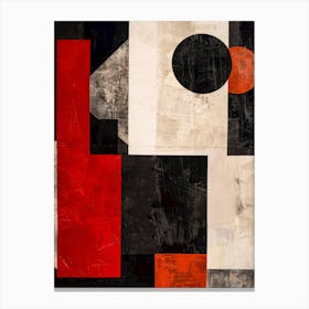 Abstract modern Painting in red black and gray Canvas Print