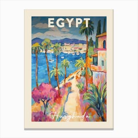Hurghada Egypt 1 Fauvist Painting  Travel Poster Canvas Print