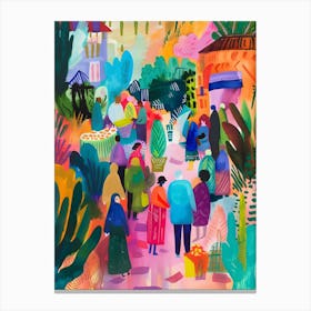 Matisse Inspired, Day At The Market, Fauvism Style Canvas Print