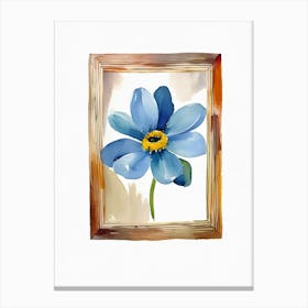 Blue Flower In A Frame Canvas Print