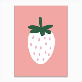 Strawberry Solo Pink Canvas Print