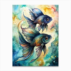 Betta Fish Painting Canvas Print