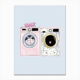 Cute Washing Machine Canvas Print