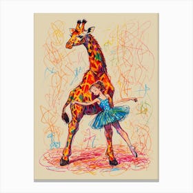 Default Draw Me A Giraffe Attempting Balletlegs Tangled Grace 1 Canvas Print