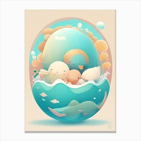 Tide Kawaii Kids Space Canvas Print