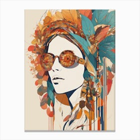 Bohemian Girl Boho Canvas Print