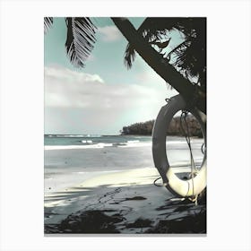 Life Ring On The Beach Canvas Print