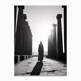 Luxor, Egypt, Black And White Photography 1 Canvas Print