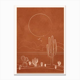 Sun Over The Desert 1 Canvas Print