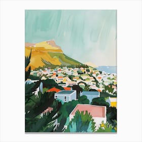 Travel Poster Happy Places Cape Town 3 Canvas Print