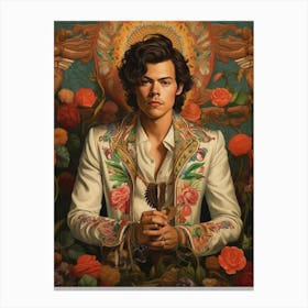 Harry Styles Kitsch Portrait 12 Canvas Print