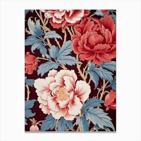 Peony Wallpaper Canvas Print