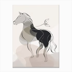 Horse Line Art Abstract 3 Canvas Print