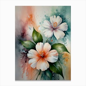 Hibiscus Painting Canvas Print