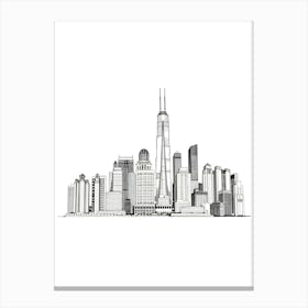 Skyscraper Sketch Canvas Print