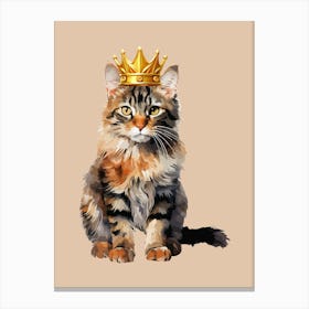 Cat With A Crown 1 Canvas Print