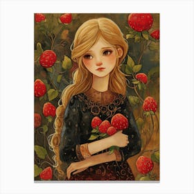 Strawberry Girl Canvas Print